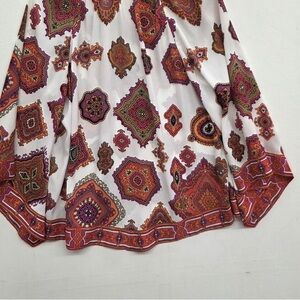 Elegant A-Line Skirt with Bohemian Print